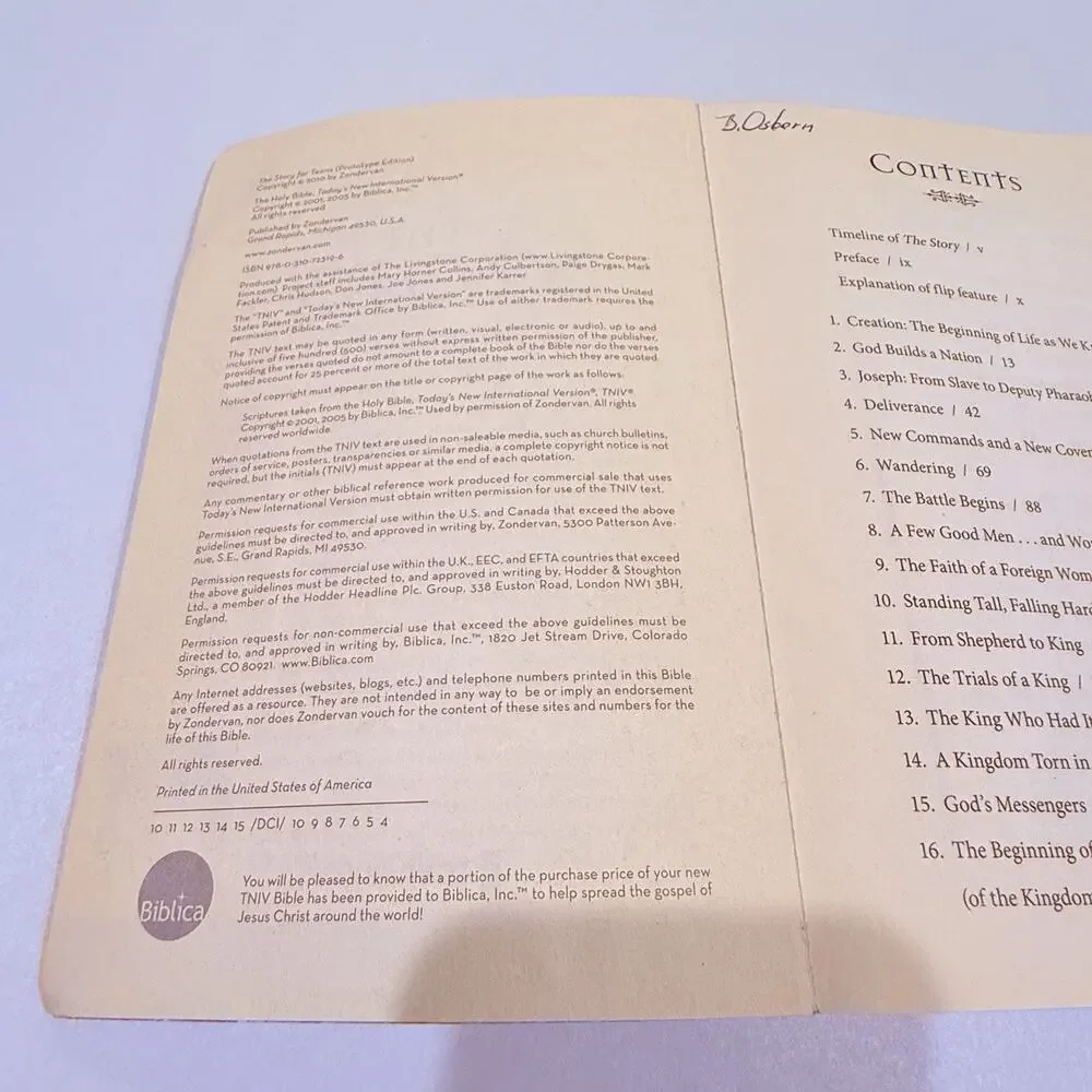 The Story Teen Edition Bible Adapted From TNIV 2005 Paperback Reads Like A Novel